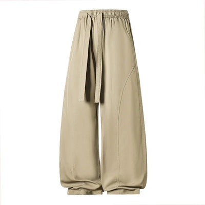 Men's Wide Pants Oversize Sports Streetwear Solid Color Sweatpants Summer Male Breathable Loose Trousers Streetwear Jogger Pants