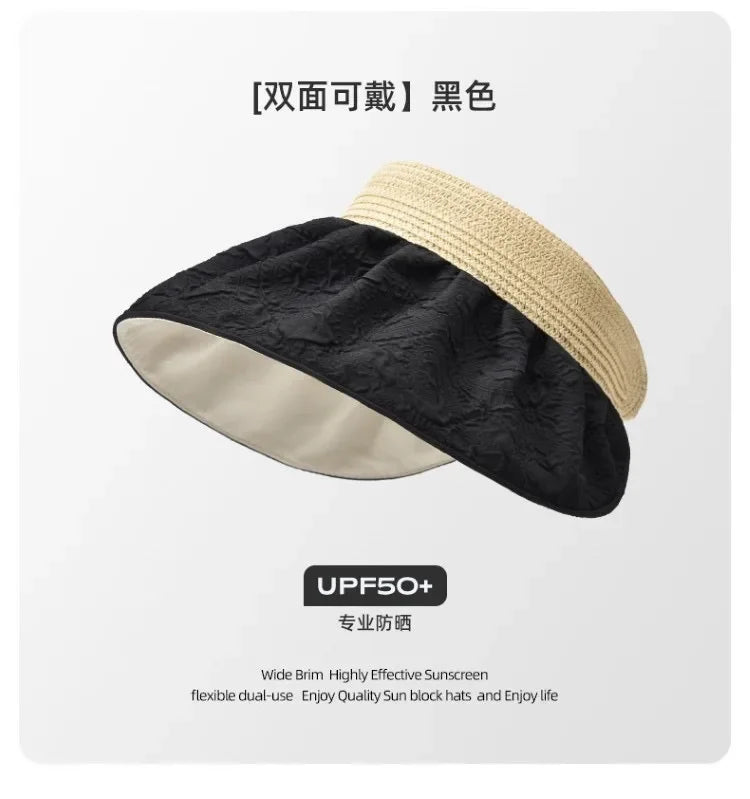 Sunscreen Hat Premium Women's Summer UV Protection Double-sided Shell Hat Sun Hat Empty Top Sun Hat Summer Eaves Hats for Women2