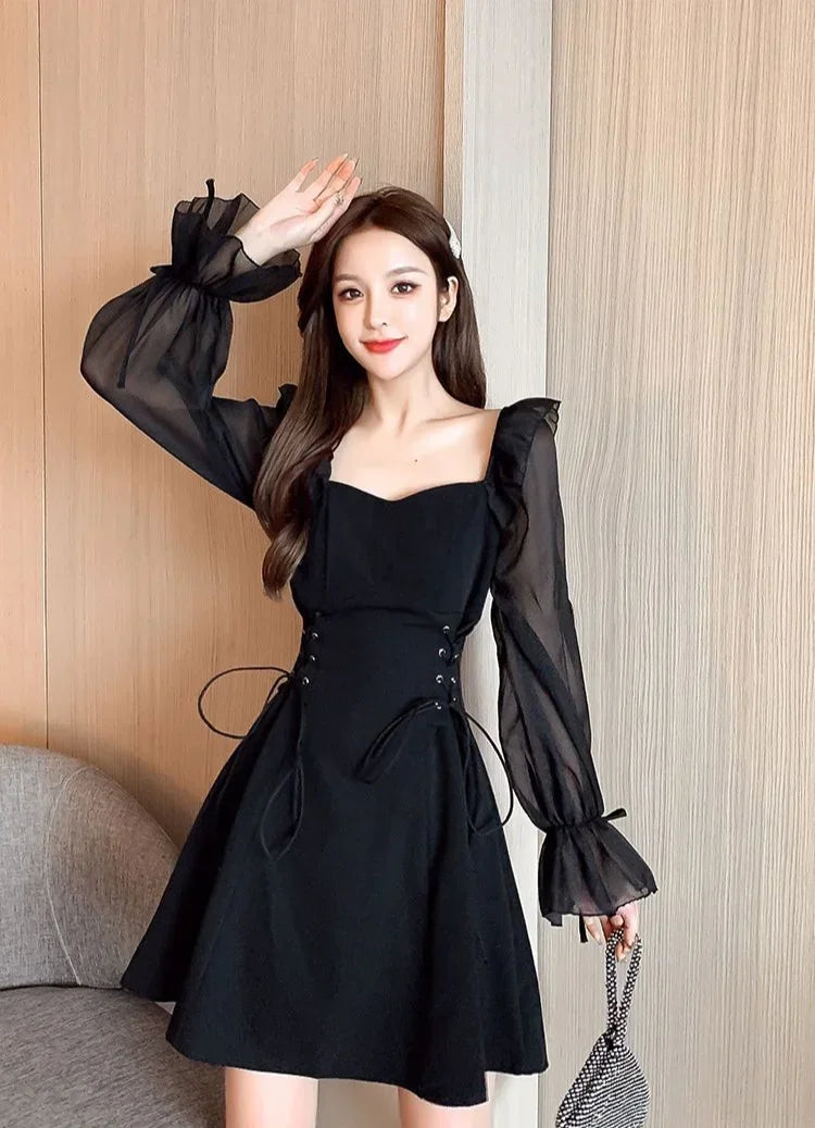 Dresses for Women Sensual Sexy A Line Spring Autumn Woman Long Sleeve Dress On Sales Designer Korean Fashion G Y2k Hot Promotion