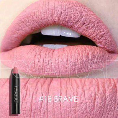 Focallure Matte Lipstick 19 Colors Waterproof Matte Lipsticks Soft Texture Lip Stick Cosmetic Sext Red Nude Lip Makeup Batom
