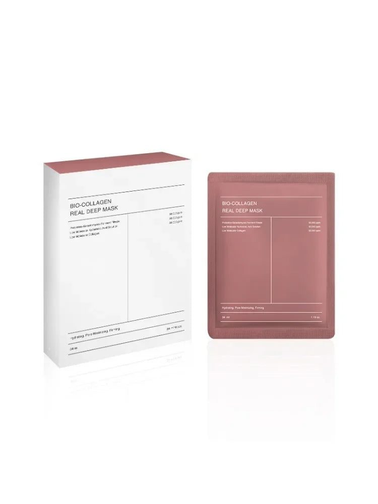 1-10Pcs Bio Collagen Face Mask Shrink Pores Deep Hydrating Overnight Mask Moisturizing Refreshing Brightening Face Skin Care - Elanique