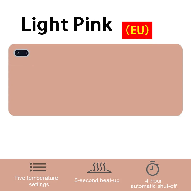 Warm Desk Pad Desk Hand Warmer Touch Control 5 Heating Grade Hand Heating Pad Desk Mousepad Fast Heating For Computer Keyboard