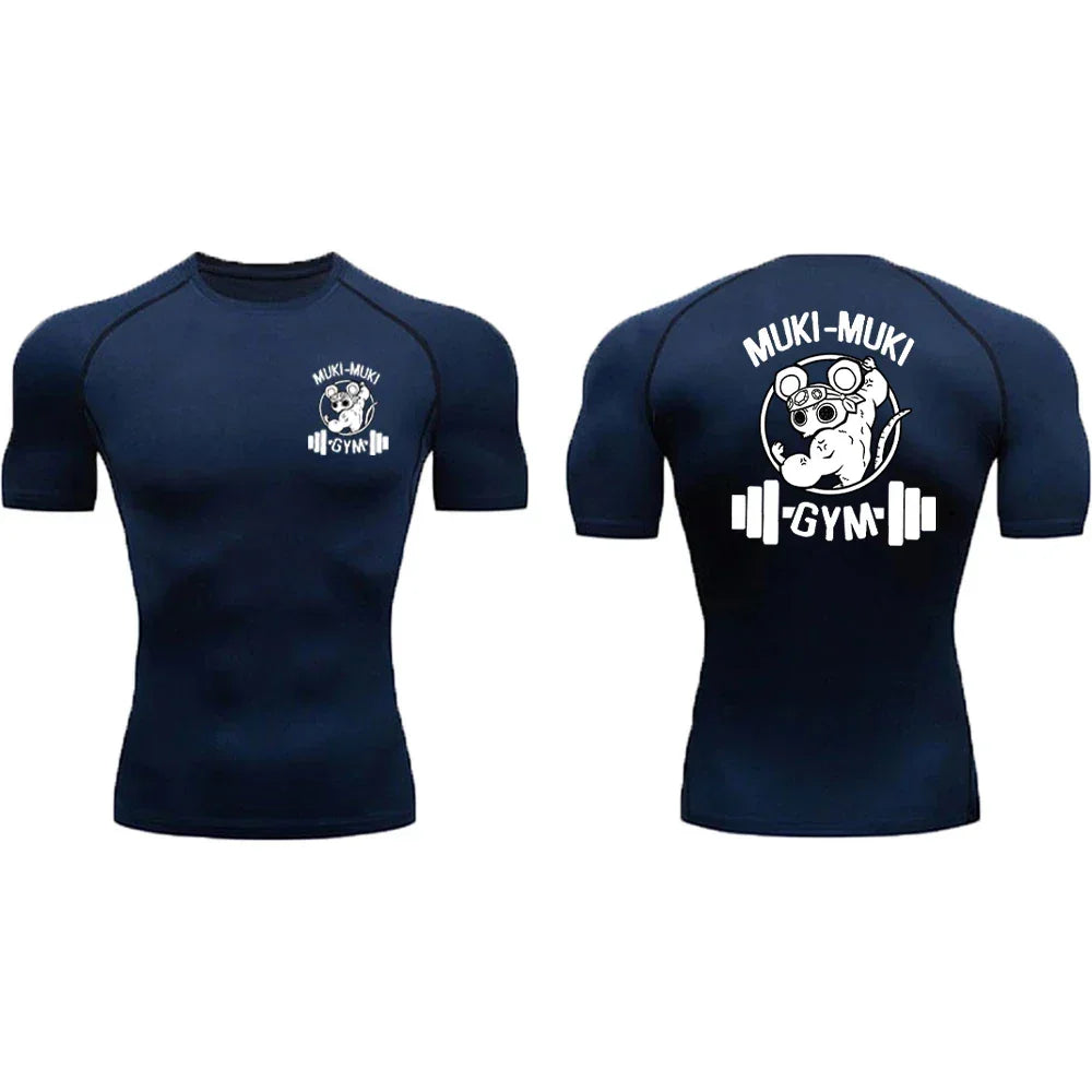 Athletic Compression Shirts For Men Gym Sports Rash Guards Workout Fitness Base Layer Undershirts Quick Dry Tees Tshirt Tops