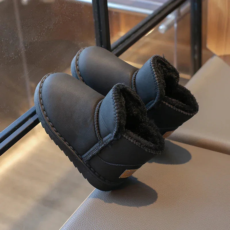 Kids Snow Boots for Boys Girls Thick Plush Children Thermal Ankle Boots Warm 2025 Autumn Winter Anti-skid Classic Fashion Boots