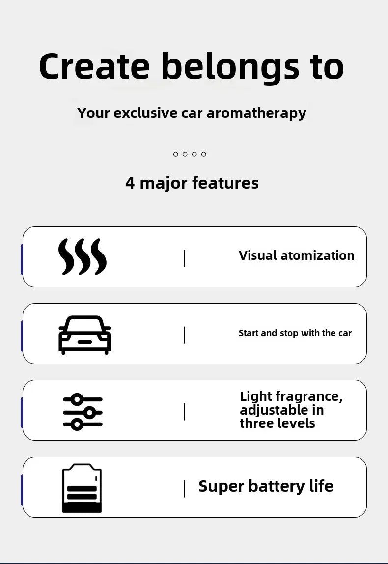 Intelligent Car Electric Air Diffuser Aroma Car Air Vent Humidifier Mist Aromatherapy Car Air Freshener For Removing Odors
