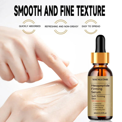 Facial Hexapeptide Anti-Wrinkle Liquid Moisturizing Firming Essence Bright Skin Dark Spot Corrector Face Whitening Serum 2025