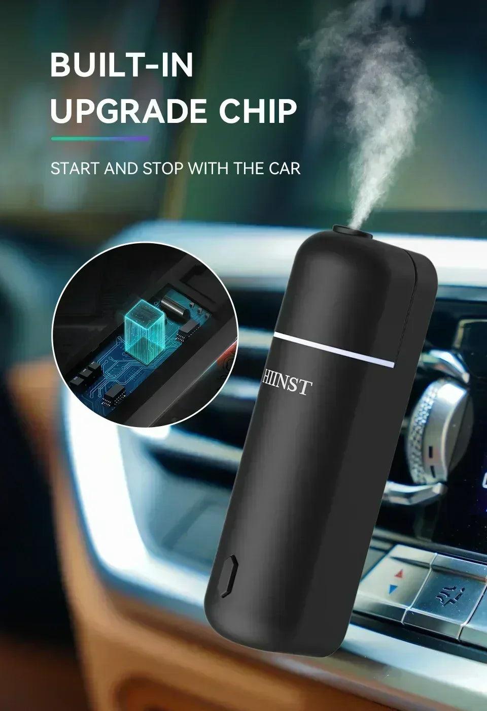 Hiinst luxury car scent air freshener aroma fragrance essential oil diffuser electric waterless perfume vent clip