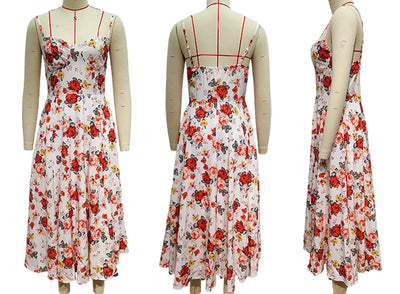 Summer haute couture Princess dress French mesh big swing double strap dress woman