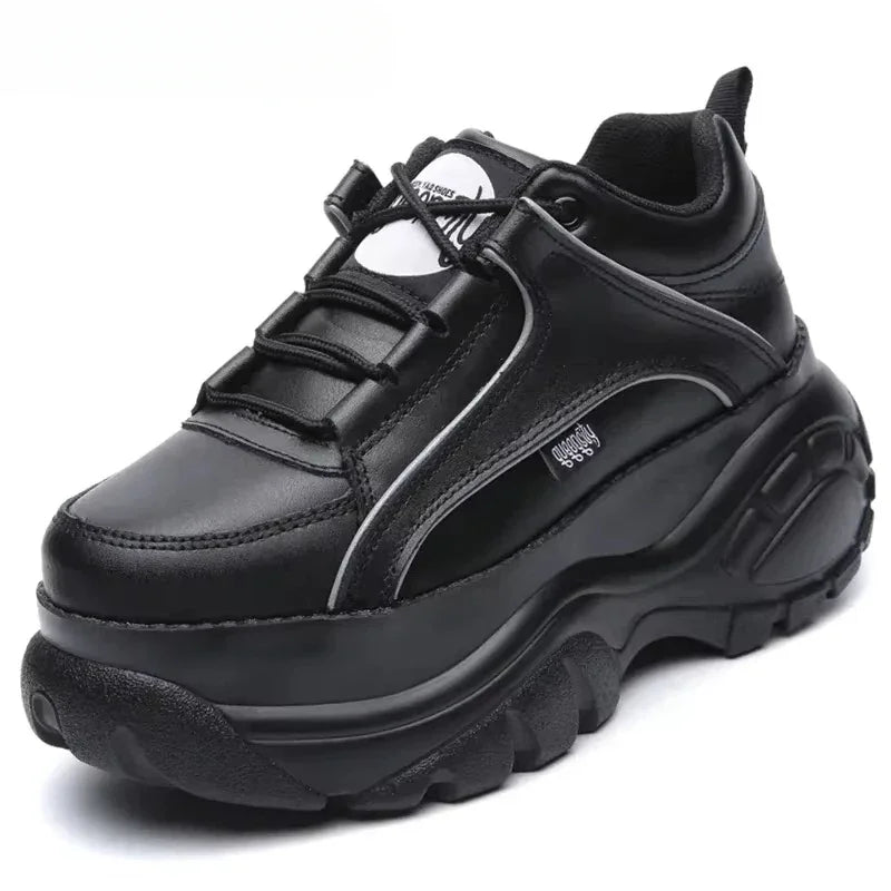 2025 Designer Women Platform Casual Buffalo Sneakers Low-top Light 6cm Sole Breathable Shoes Outdoor White Tennis Lace-up - Elanique