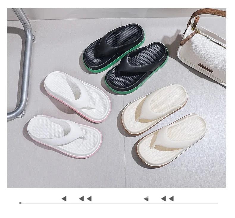 Woman Flip Flops Popular Design Shoes 2025 Trend Casual Platform Sandals Non-slip Outdoor Slippers Unique Features Flat Sandals