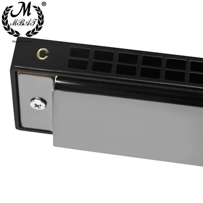 24 Holes Harmonica Key of C Professional Tremolo Mouth Organ With Case For Adults Professionals and Students Harmonica
