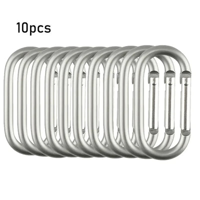 2/5/10pcs Alloy Aluminum Survival Gear Camp Mountaineering Hook Carabiners Carabiner Travel Kit Camping Equipment