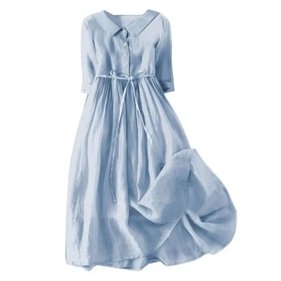 A-line Dress Bohemian Floral Print Midi Dress with Lace-up Detail A-line Silhouette for Women Spring Fashion Statement Women