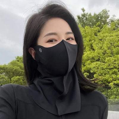 UPF50+ Sun Protection Mask Fashion 3D Ice Silk Anti-UV Neck Scarf Sunscree Dustproof Sunshade Face Mask Outdoor