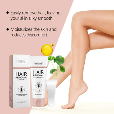 Painless Hair Removal Cream for Women Men Inhibition Hair Growth Moisturizer Body Back Legs Underarm Depilatory Cream with Brush