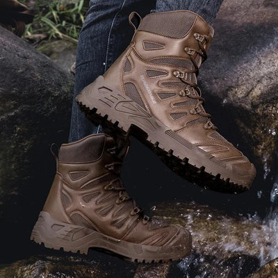 Men's Outdoor Hiking Tactical Boots Ankle Desert Boots Sports Climbing Shoes Military Work Waterproof Work Safety Hunting Shoes