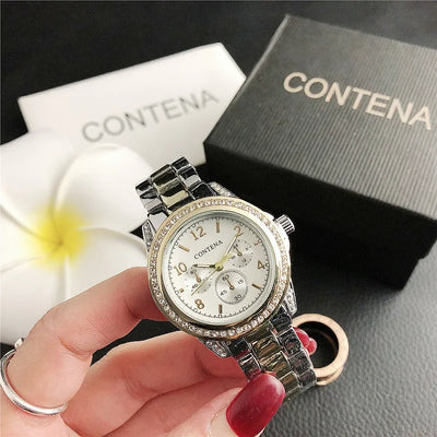 New High-end Stainless Steel Watches for Women Luxury Rhinestone Quartz Watch Elegant Ladies Watches Suitable For Daily Wear