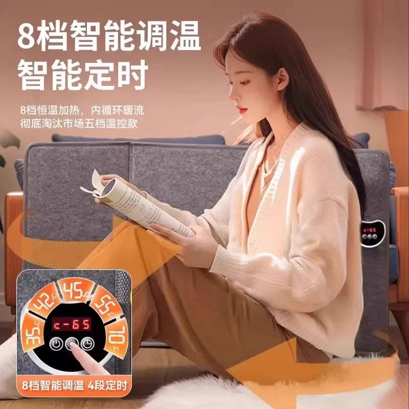 220V Electric Foot Warmer Under Desk Heating Pad for Winter Office Warm Feet BDW