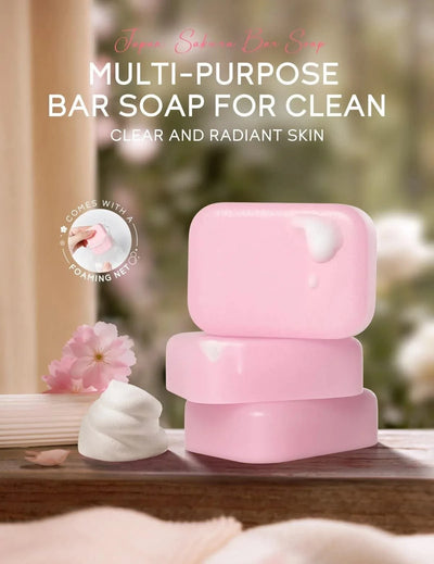 LAIKOU Sakura Facial  Body Whitening Soap Reduces Acne Dark Spot Deep Cleaning Cutin Brightening Skin 90g