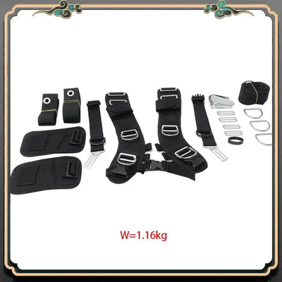 Premium Scuba Diving Harness System Back Plate Diving Bracket For Snorkeling Adjustable Shoulder Straps Quick Release Buckles