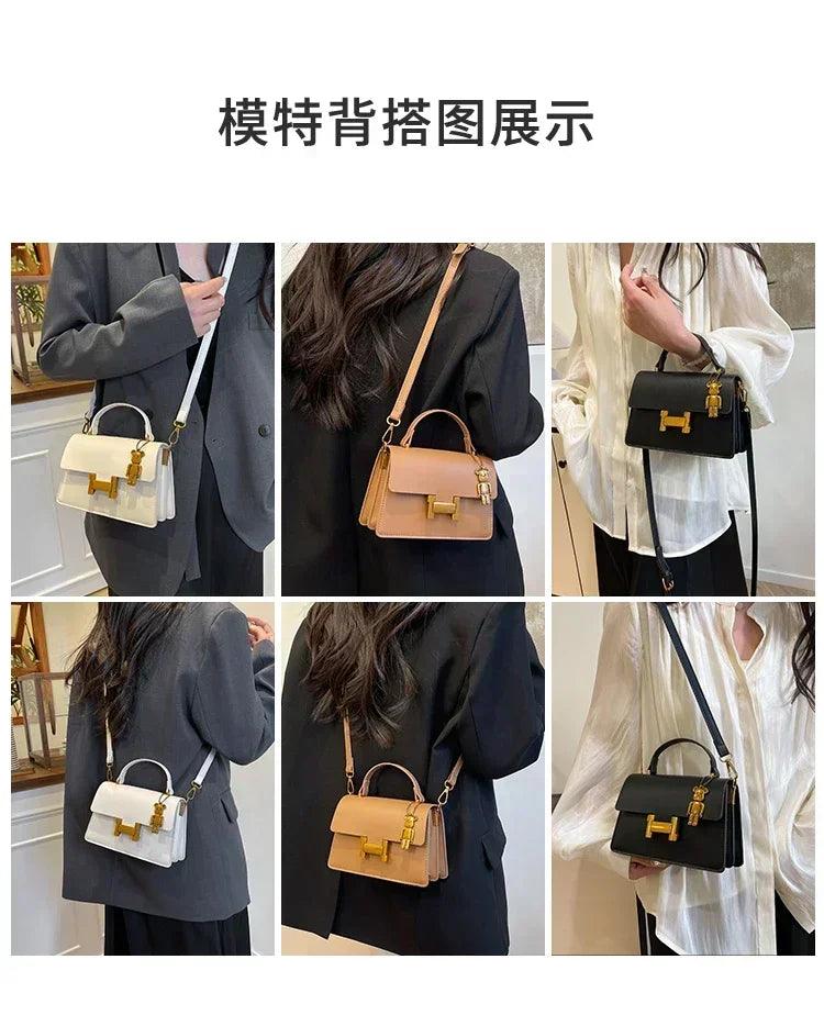 Premium designer crossbody bag for women leather shoulder messenger tote handbags ladies office fashion gift