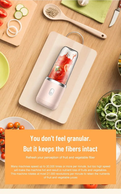 Portable Blender Bottle Electric 6 Blades Multifunction Juice Blender Fresh Juice Smoothie Blender Ice CrushCup Food Processor