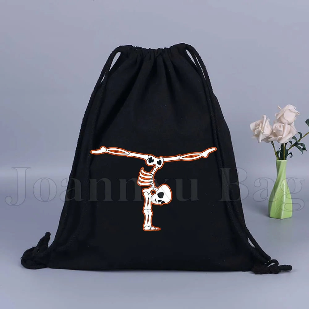 Tumbling Gymnastics Girl Gymnast Women Rhythmic Balance Beam Aerial Yoga Drawstring Backpack Sackpack String Bag String Bags