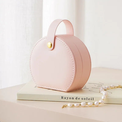 Mini Jewelry Organizer Display Travel Jewelry Case Boxes Earrings Necklace Ring Portable Handbag Jewelry Box Leather Storage