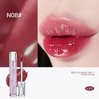 FLORTTE Beauty Lip Lasting Tint First Kiss Series Water Glossy Nice To Meet Chu Blooming Liquid Lipstick Makeup Women Cosmetics