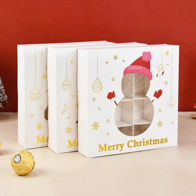Christmas Cookie Gifts Boxes Candy Snack Packing Bags Merry Christmas  Decorations For Home Xmas Wrapping 2025 New Year Gift Box