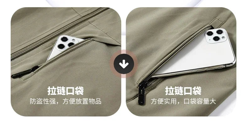 Summer Vest Men's Work Vest Large Size Golf Sleeveless Jacket Tactical windbreaker Hunting Camping Fishing waterproof Coat Parka