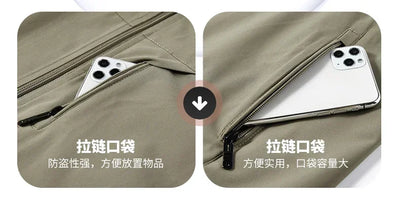 Summer Vest Men's Work Vest Large Size Golf Sleeveless Jacket Tactical windbreaker Hunting Camping Fishing waterproof Coat Parka