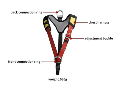 Outdoor Upper Body Harness Chest Support Safety Belt For Mountaineering Tree Work Rock Climbing High-altitude Operation