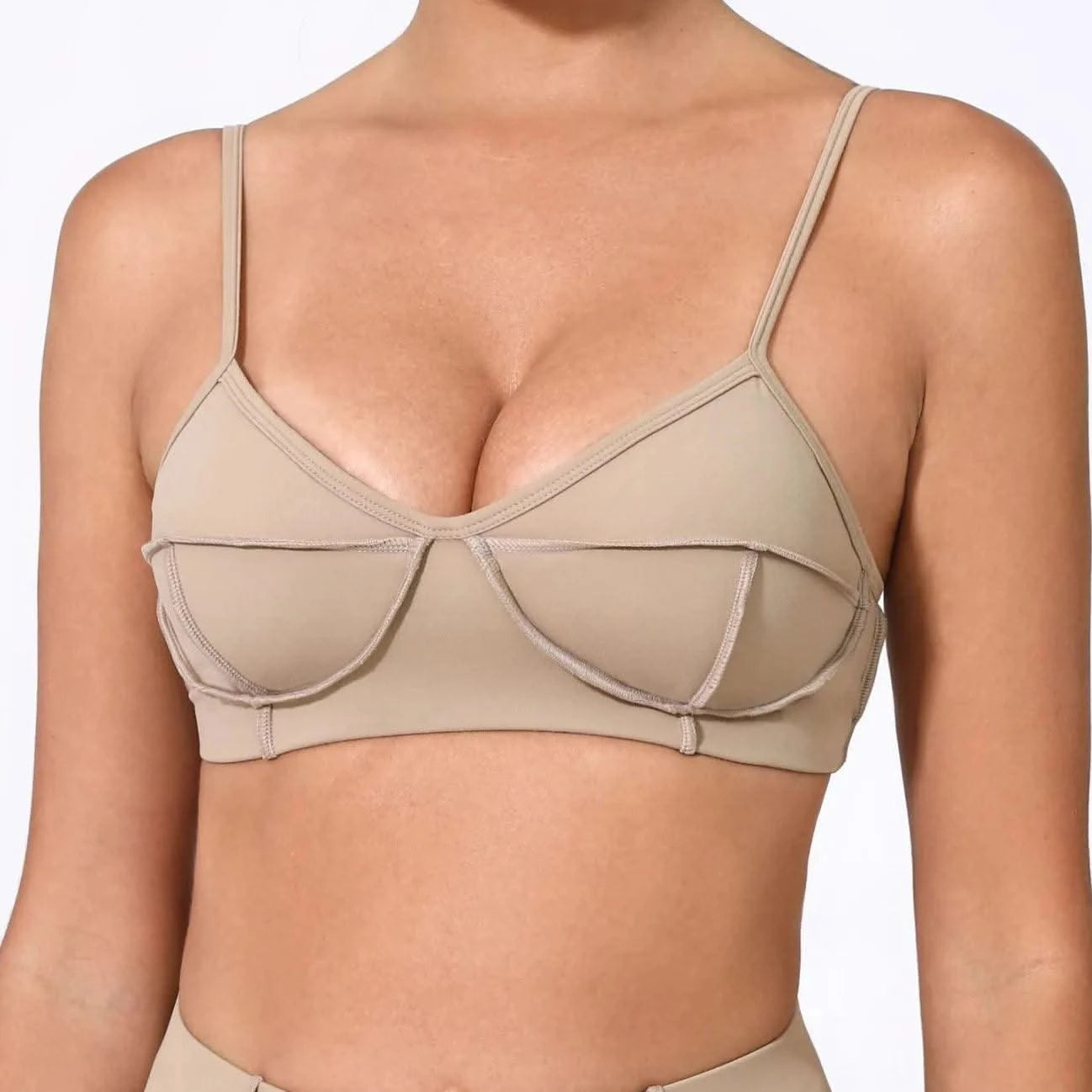 Women Nude Straps Yoga Sets Activewear