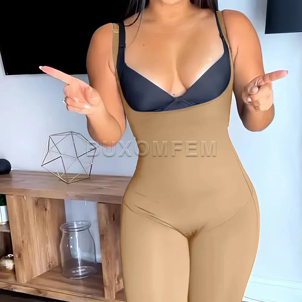 Fashion Invisible Bodysuit Shapewear Breathable Skin-Friendly Body Shaper with Shoulder Straps Women's Modeling Fajas Colombiana
