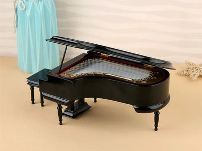 Handmade Wooden Musical Instruments Collection Decorative Ornaments Mini Piano Miniature Model Decoration Gifts