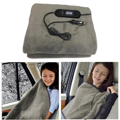 12V Blanket USB Electric Heated Blanket Car Office Use Warm Blanket Winter Removable Washing Quick Warmer Heated Warming Carpet
