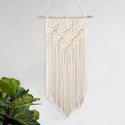 Macrame Wall Hanging Tapestry Handmade Ethnic Woven Art Wall Decor Tassel Crochet Decoration for Home Living Room Bedroom