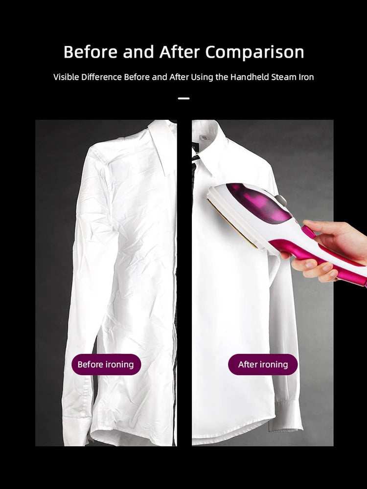 110V/220V Handheld Steam Iron Garment Steamer Clothes 800W Power Electric Steam Iron  Small Portable Traveling Clothes Steamer