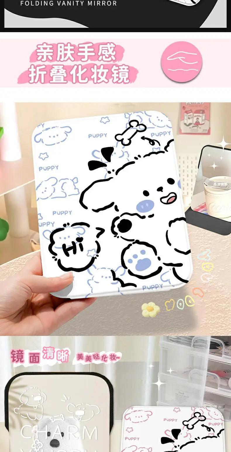 Cute modern mirror makeup portable design creative white aesthetic espejos decorativos home furniture decoraction