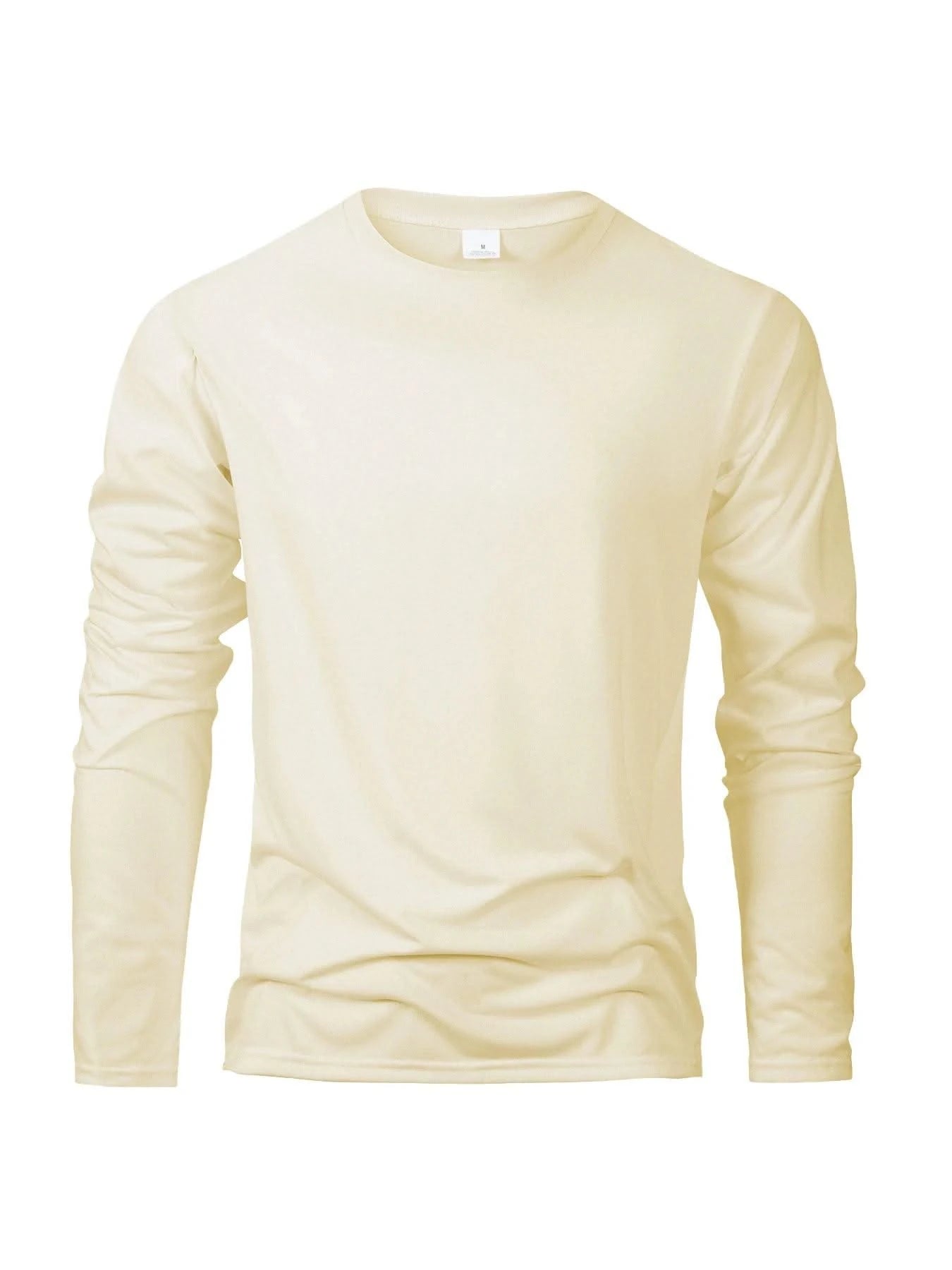 Men's Casual Round Neck Moisture Wicking Long Sleeve T Shirts | Tees Male | Tops | Sports | Comfortable Men's Wear