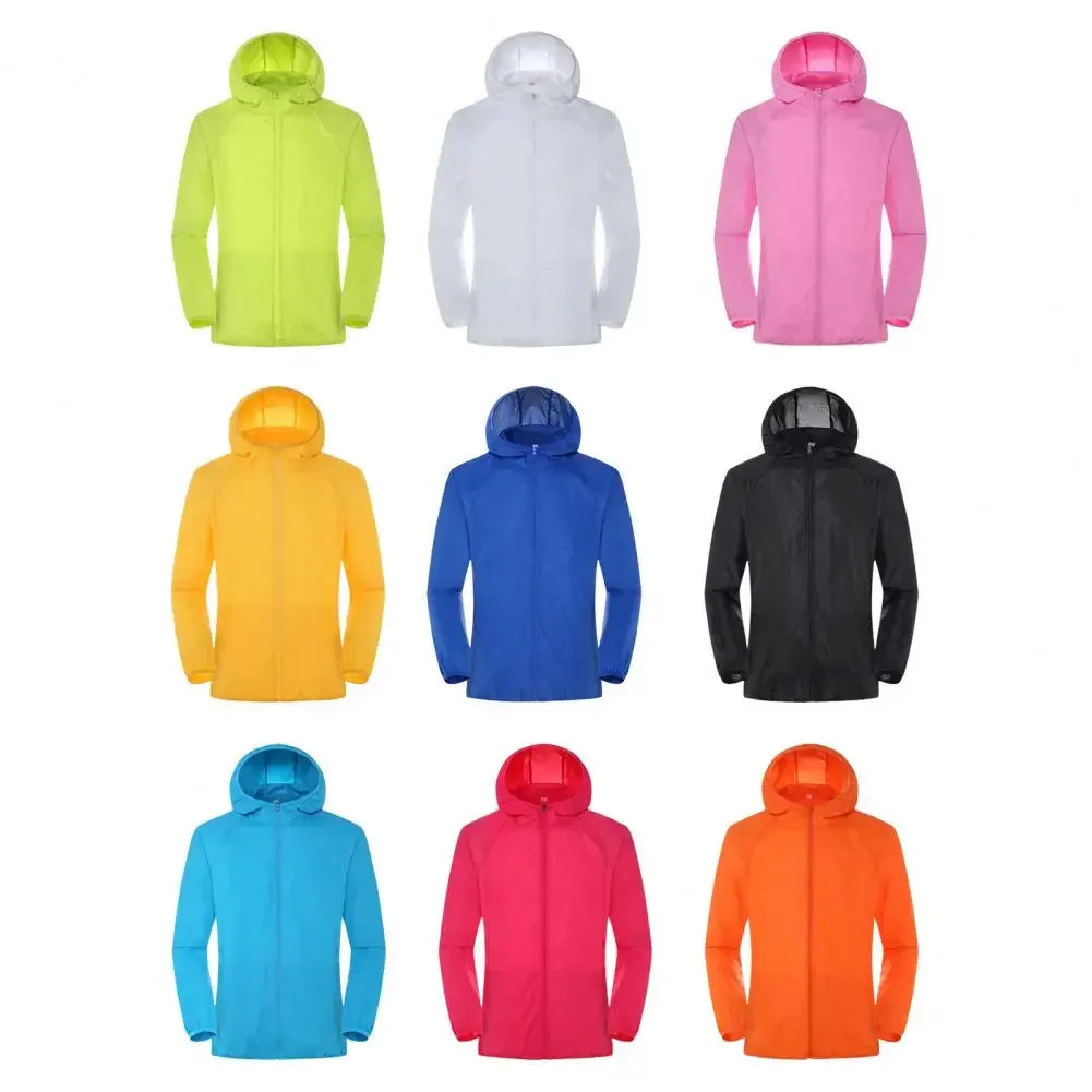 2024 Summer Hooded Jacket Men Women Waterproof Sun Coat Pockets Quick Dry Skin Ultra light Windbreaker Outdoor Jacket