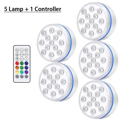 13LEDs Pool Light Underwater Swimming Pool Lighting Updated Submersible Light IP68 Outdoor Spotlight for Aquarium Fish Tank Pond