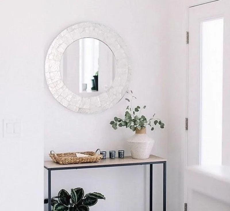 Wall hanging decorative mirrors living room glass bedroom bathroom aesthetics makeup mirror decor