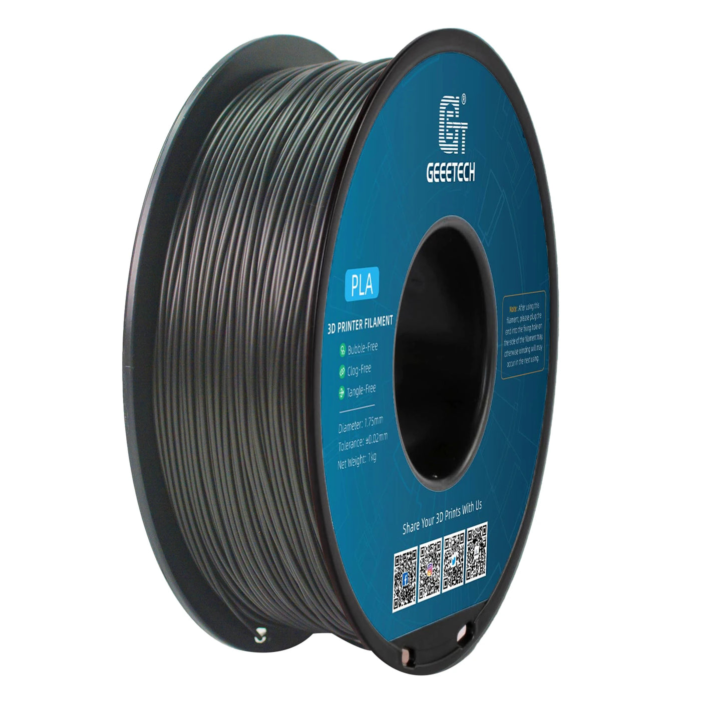 Geeetech 3d printer Filament PLA PETG Plastic 1kg 1.75mm,Tangle-Free, 3d printing wire materials, black, white, vacuum packaging