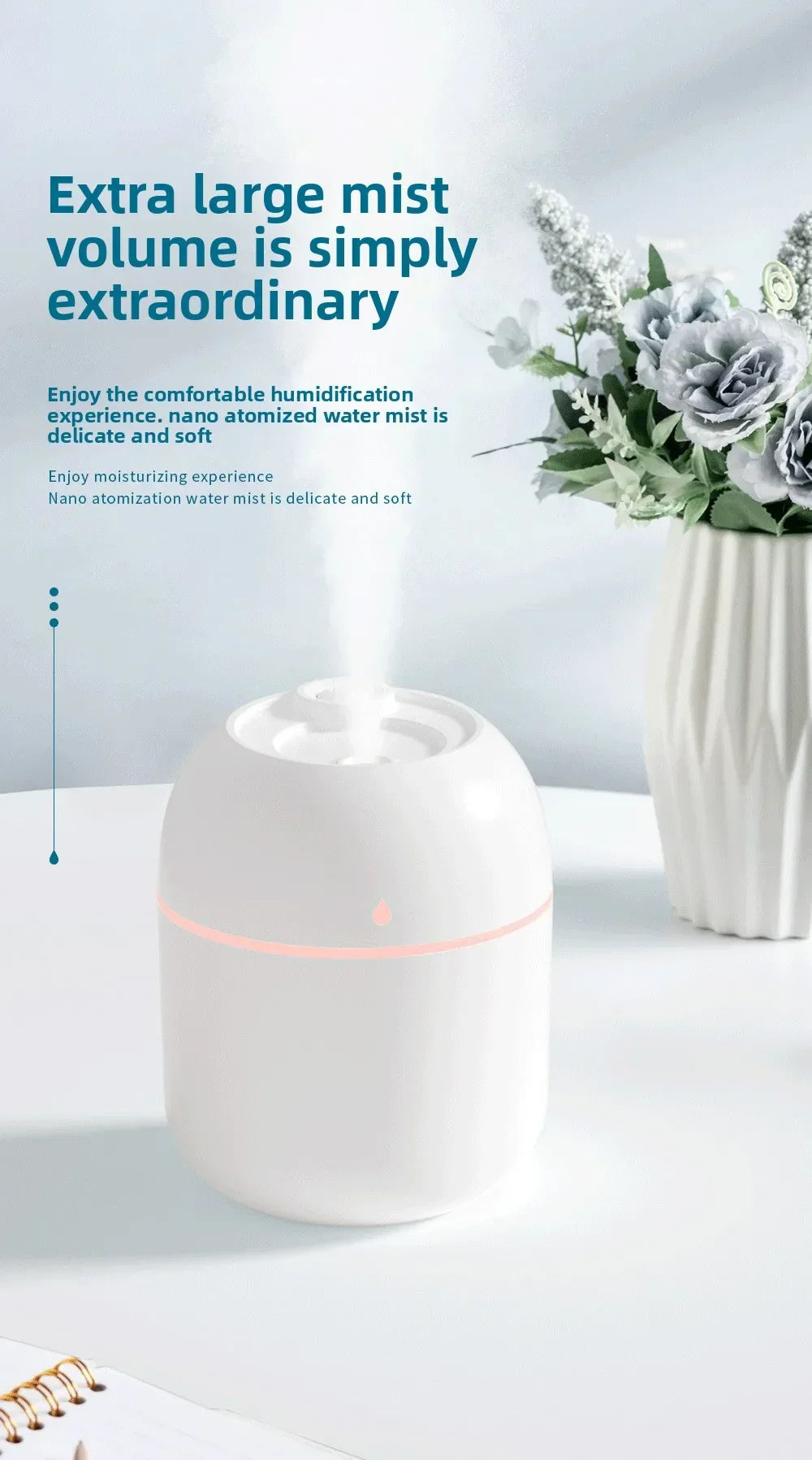 Car Diffuser Humidifier Auto Air Purifier Air Freshener with Colorful Atmosphere Lamp For Car Aromatherapy Diffuser Fresh