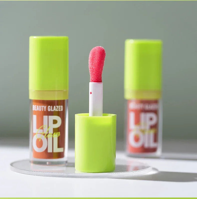 Beauty Glazed Rare Bright Lustrous Lip Essence Moisturizing Shine Shimmer Plumping Lip Tint  Care Oil Gloss for Lip Enhancement