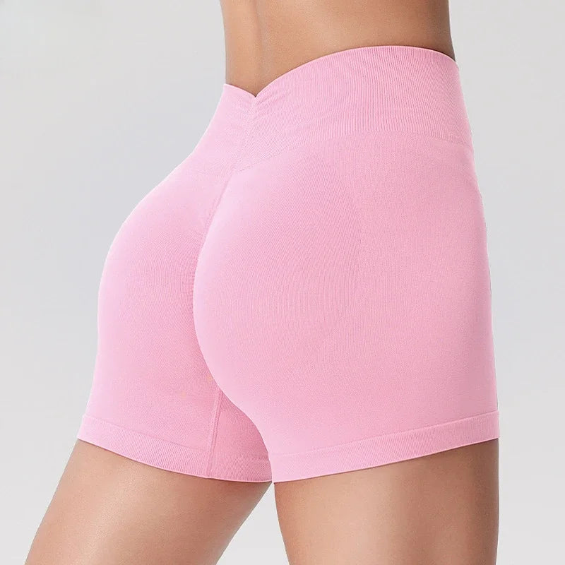 Seamless Scrunch Running Sport Shorts Women