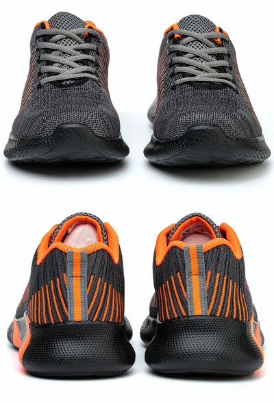Men's Safety Shoes with Steel Toe Cap Anti-smash Work Sneakers Lightweight Puncture-Resistant Indestructible Breathable Footwear