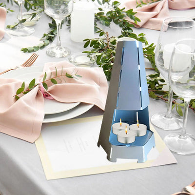 Tea Light Candle Heater Metal Radiator Stove for Heating Warmer Windproof Votive Candle Stand for Room Camping Decorations